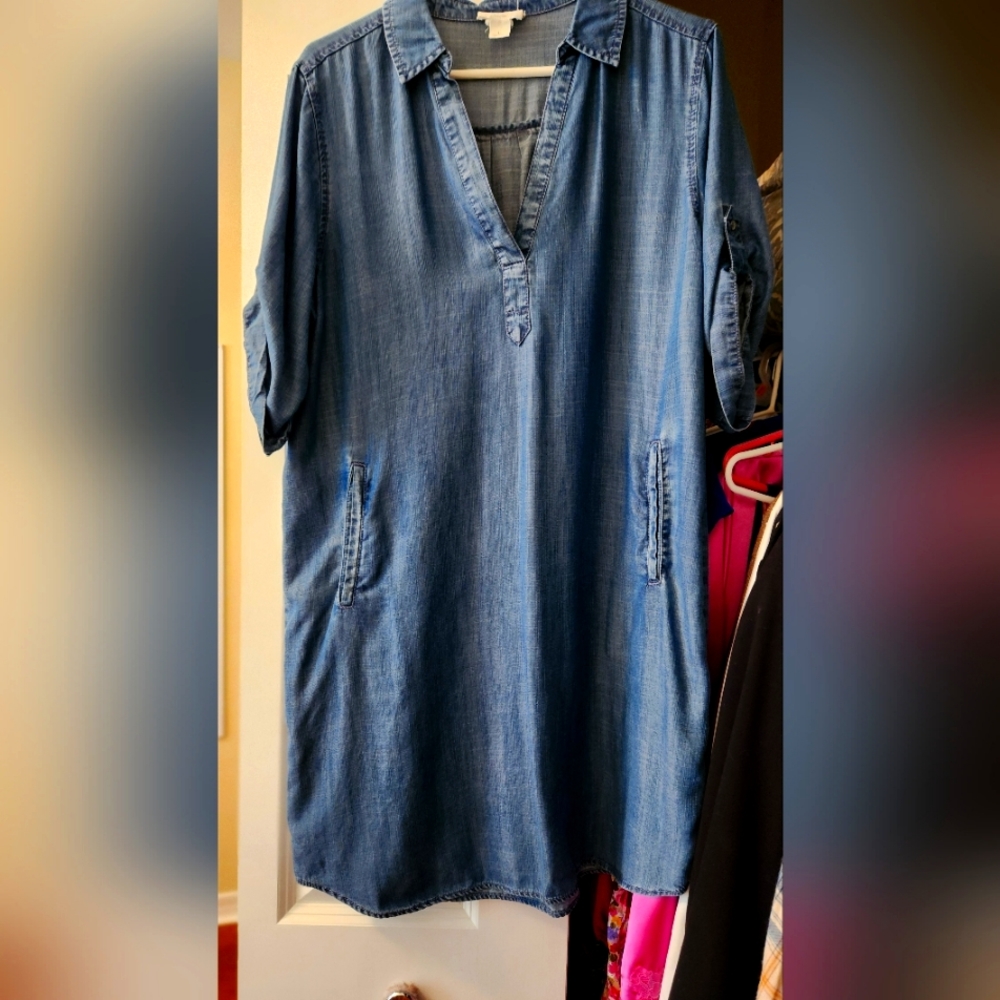 Jean dress with pockets
